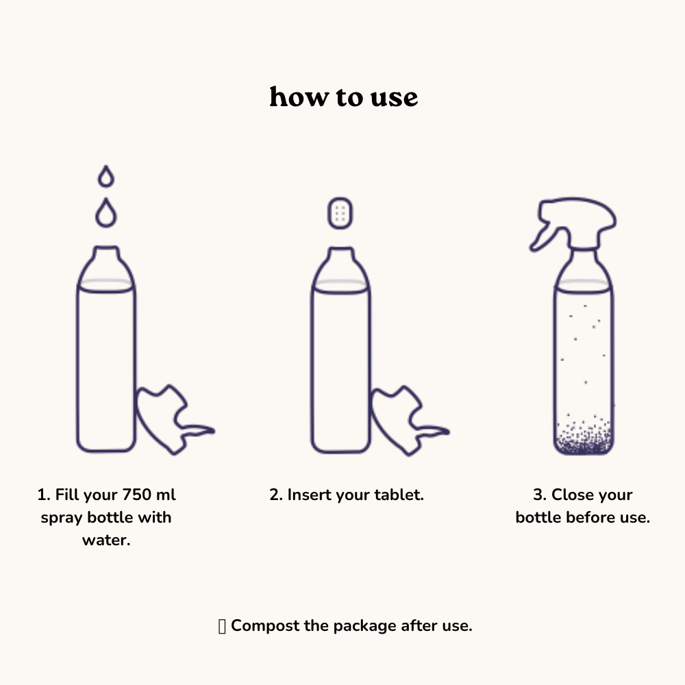Myni Stainless Steel Cleaning Tablet packaging — plastic-free natural cleaner Canada