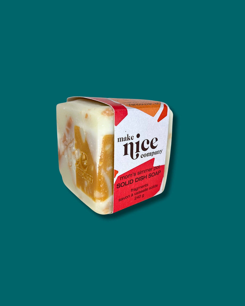 Make Nice Company Mom's Simmer Pot Solid Dish Soap — natural scented dish soap Canada