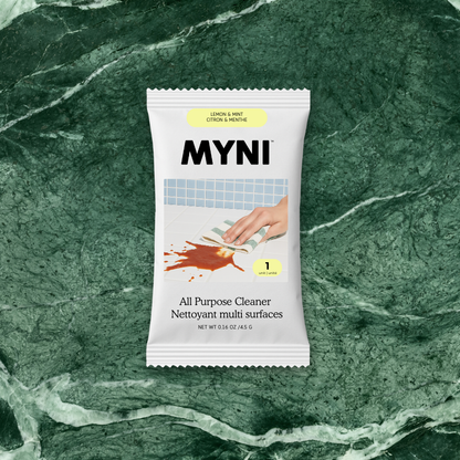 Myni All-Purpose Cleaning Tablet packaging — plastic-free natural cleaner