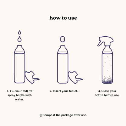 Myni Stainless Steel Cleaning Tablet packaging — plastic-free natural cleaner Canada