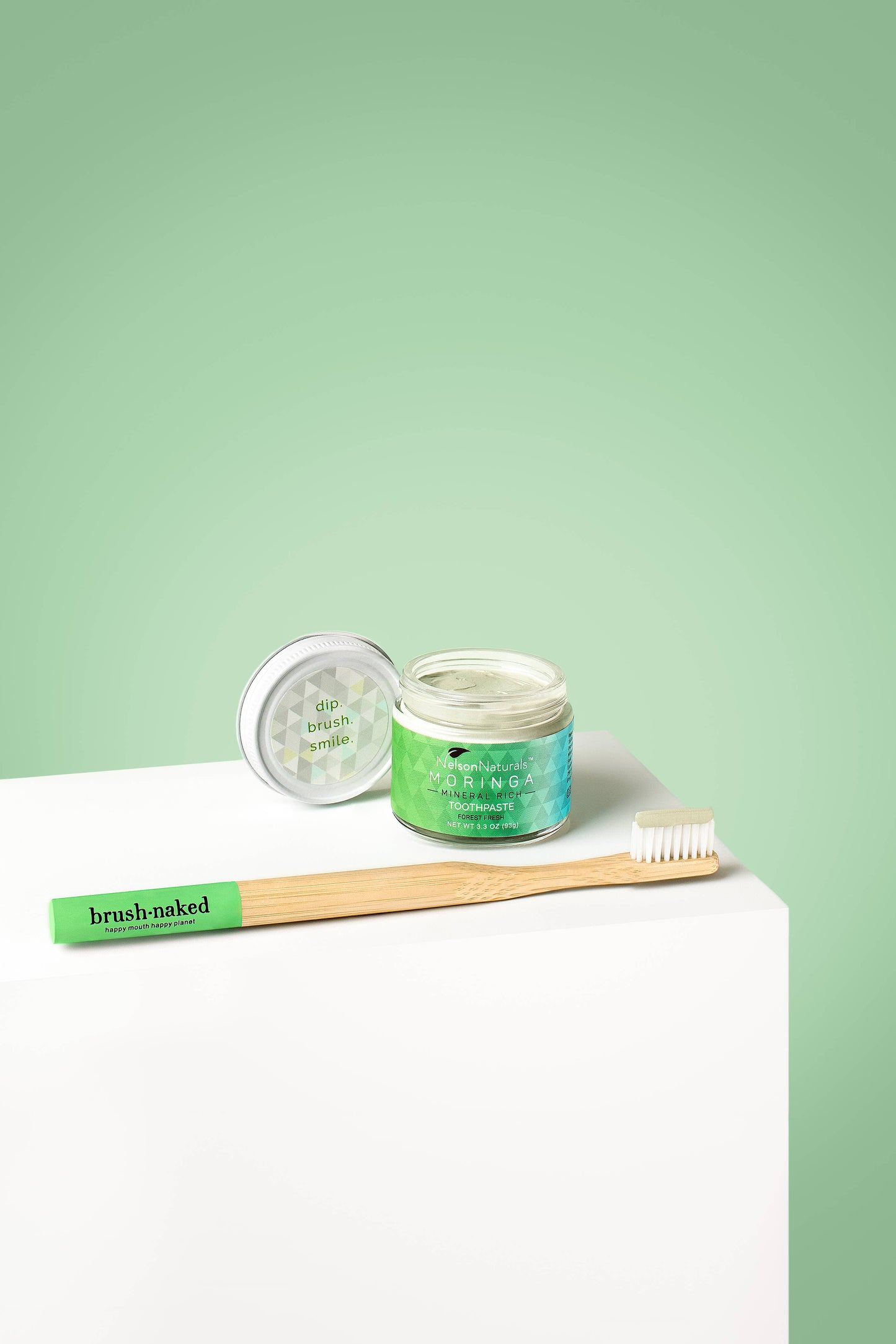 Moringa Mineral Rich toothpaste close-up — natural zero waste dental care