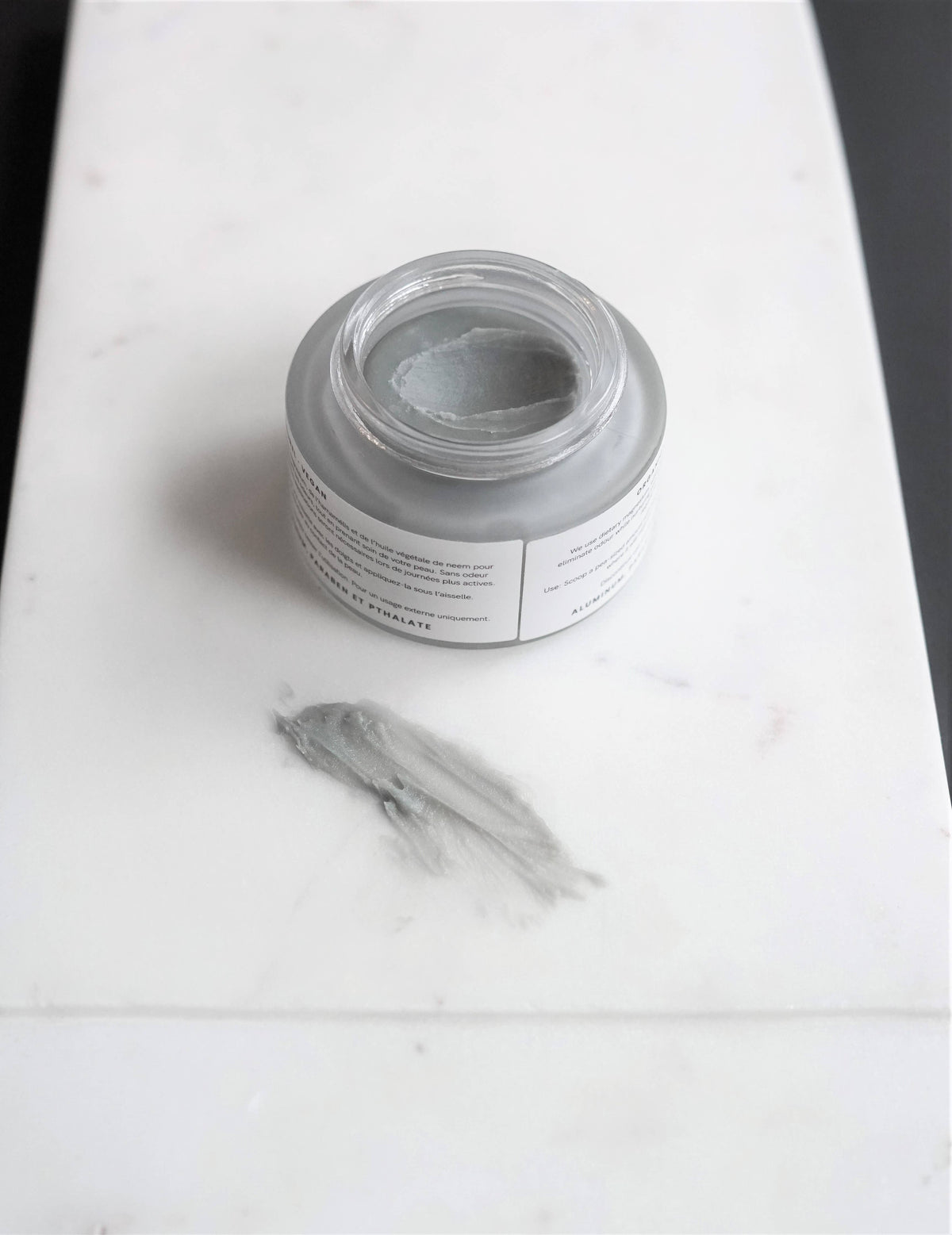 Clear Deodorant Paste close-up — natural baking soda free deodorant