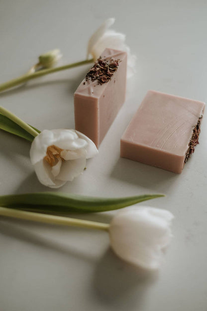 Citrus Bloom soap bar flat lay — natural citrus soap bar