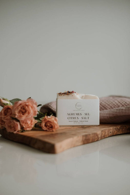 Hudson Soap Co Citrus Salt natural soap bar — handmade exfoliating soap Canada
