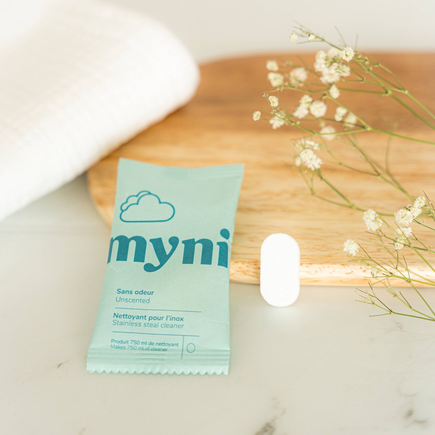 Myni Stainless Steel Cleaning Tablet unscented — natural eco-friendly cleaner Canada