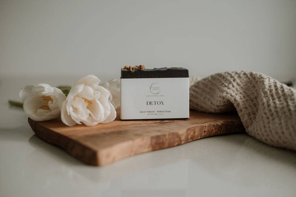 Detox soap bar texture — natural handmade detox soap bar Canada