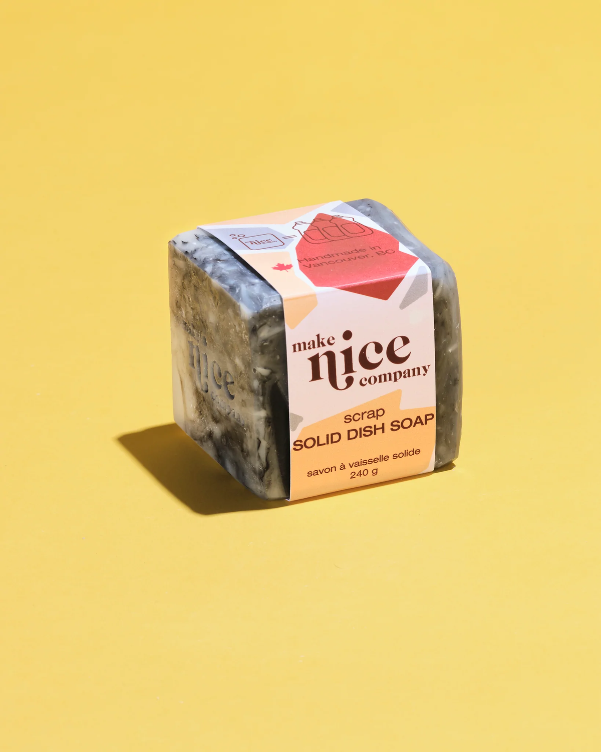 Make Nice Company Scrap Solid Dish Soap — natural zero waste dish soap Canada