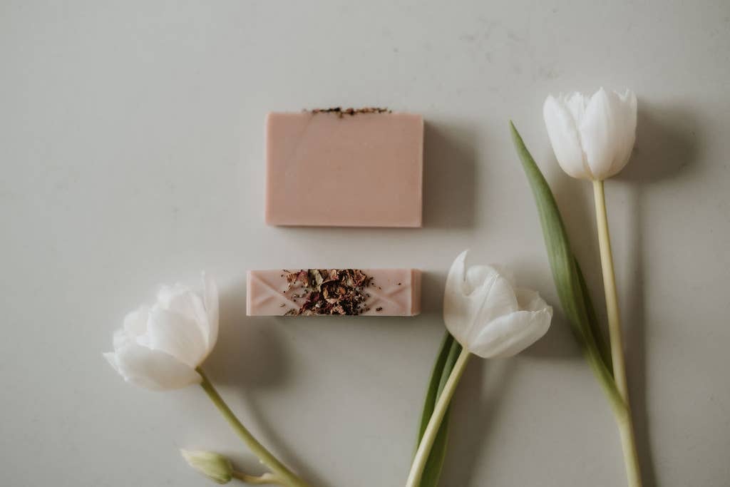Citrus Bloom soap bar close-up — natural citrus handmade soap