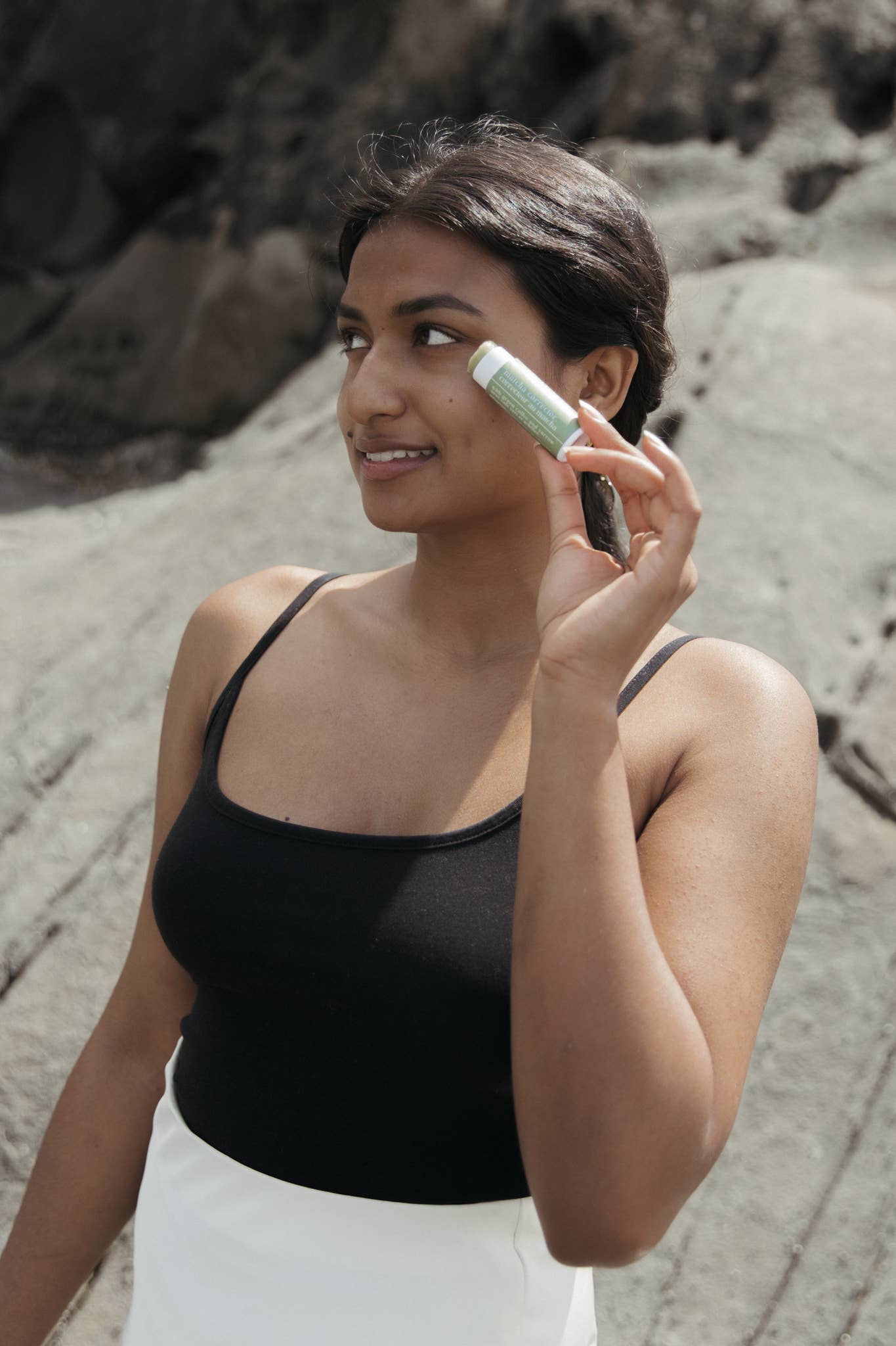 Matcha Corrector Stick packaging — plastic-free natural eye treatment