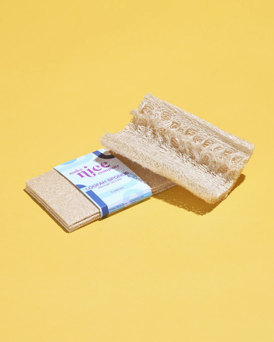 Loofah Sponge close-up — natural plastic-free kitchen scrubber Canada