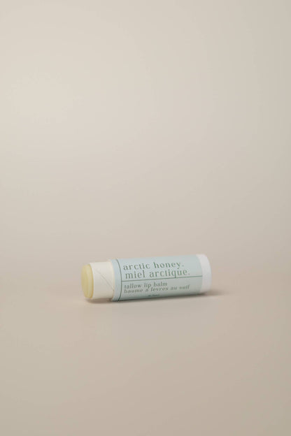 Tallow Lip Balm close-up — natural honey peppermint lip balm