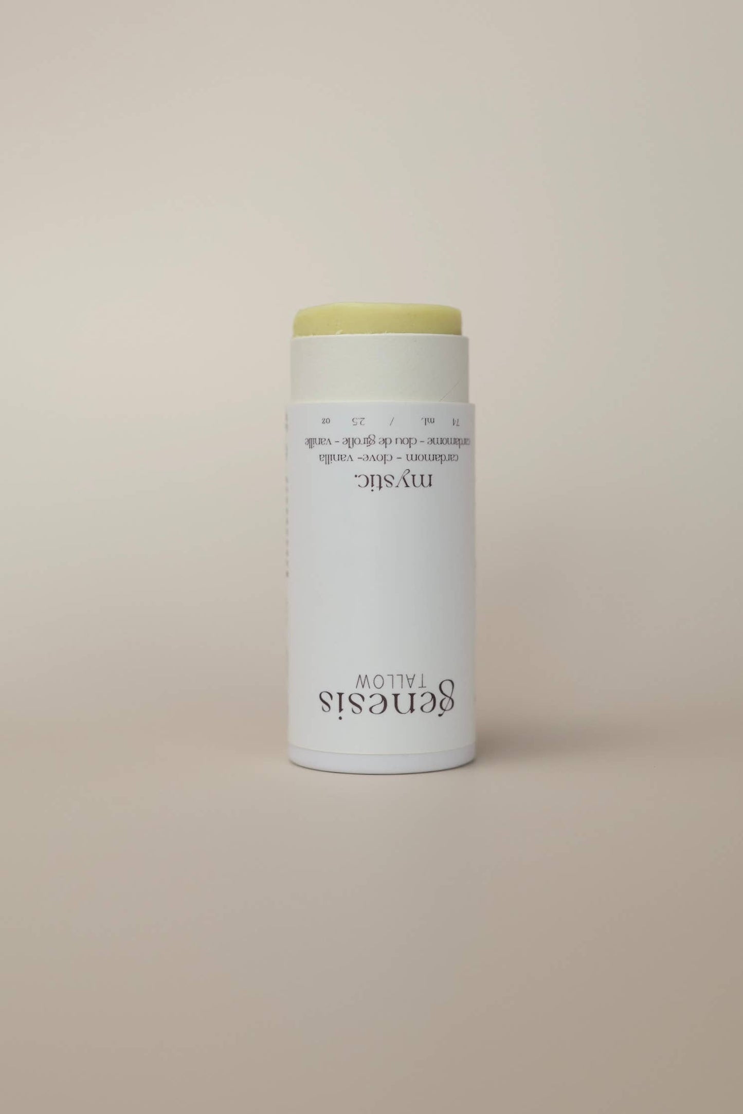 Tallow Deodorant Mystic close-up — natural plastic-free deodorant