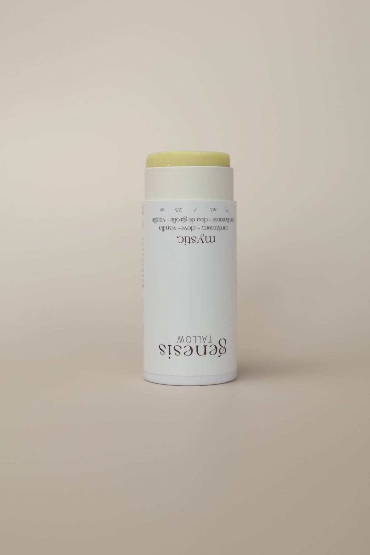 Tallow Deodorant Mystic close-up — natural plastic-free deodorant