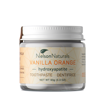 Nelson Naturals Vanilla Orange toothpaste with hydroxyapatite — natural zero waste toothpaste Canada