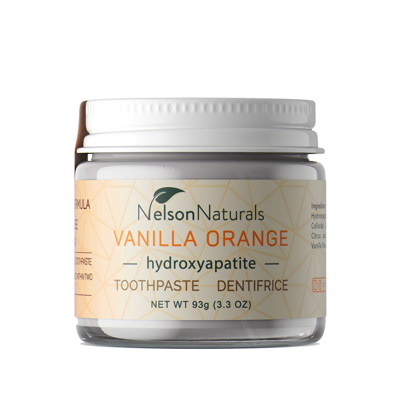 Nelson Naturals Vanilla Orange toothpaste with hydroxyapatite — natural zero waste toothpaste Canada