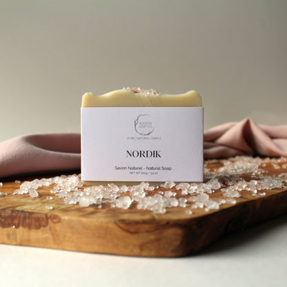 Nordik soap bar flat lay — natural Nordic soap bar