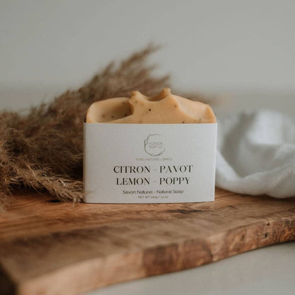 Hudson Soap Co Lemon Poppy natural soap bar — handmade natural soap Canada