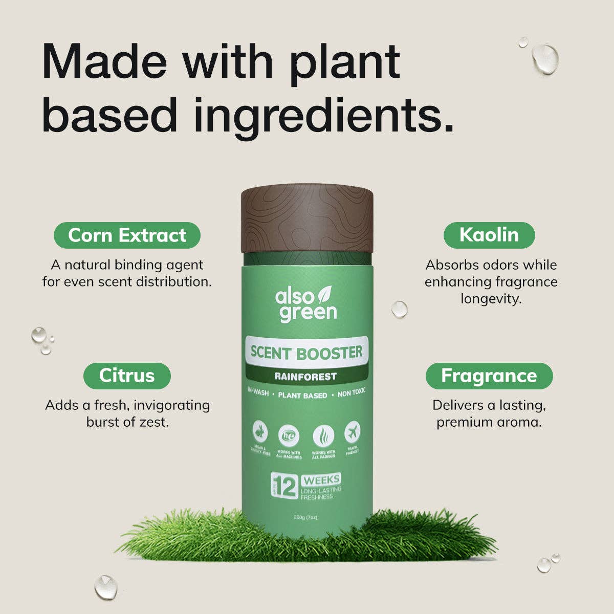 Rainforest Scent Booster lifestyle — natural eco-friendly in-wash scent booster Canada