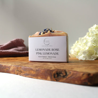 Pink Lemonade soap bar texture — natural handmade soap bar Canada