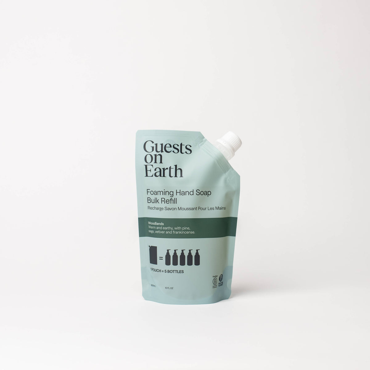 Guests on Earth Woodlands Foaming Hand Soap Bulk Refill — natural eco-friendly hand soap refill Canada