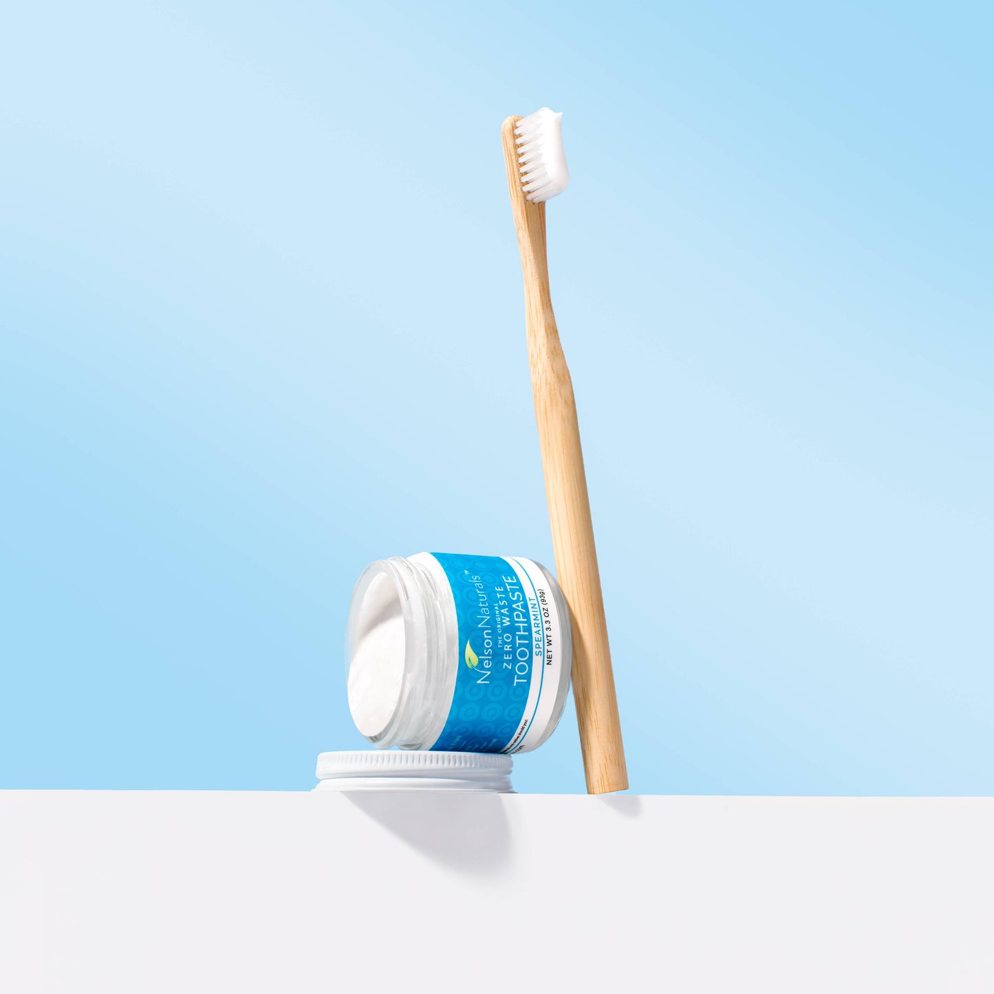 Zero Waste Spearmint toothpaste close-up — natural plastic-free dental care