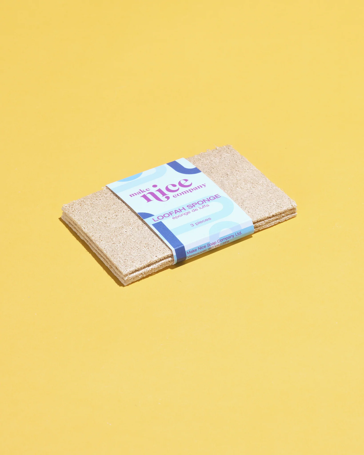Make Nice Company Loofah Sponge 3-pack — natural eco-friendly kitchen sponge Canada