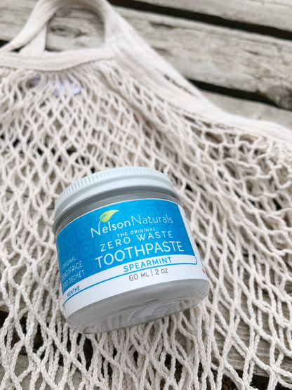 Zero Waste Spearmint toothpaste texture — natural zero waste toothpaste