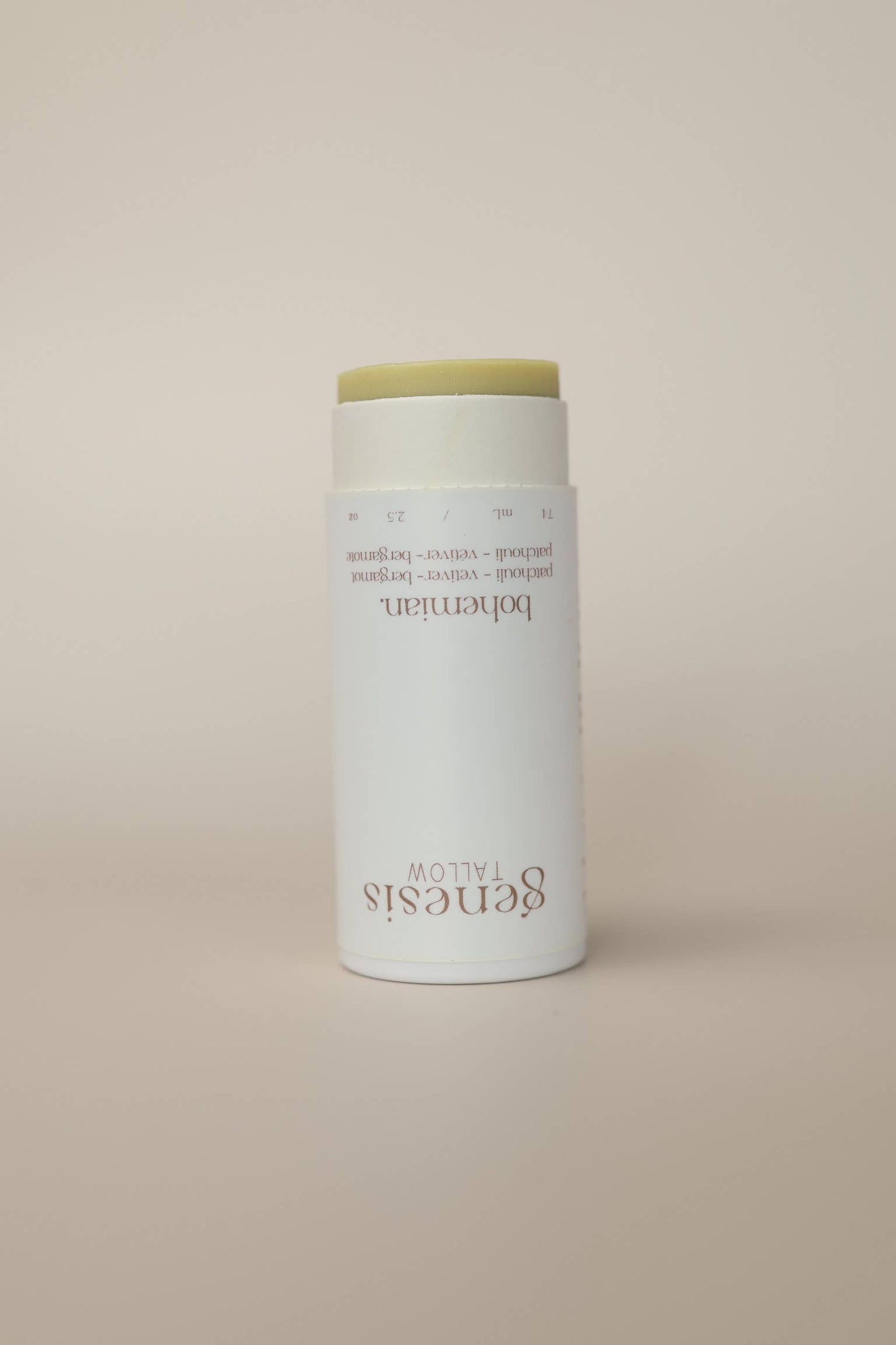 Tallow Deodorant Bohemian close-up — natural plastic-free deodorant