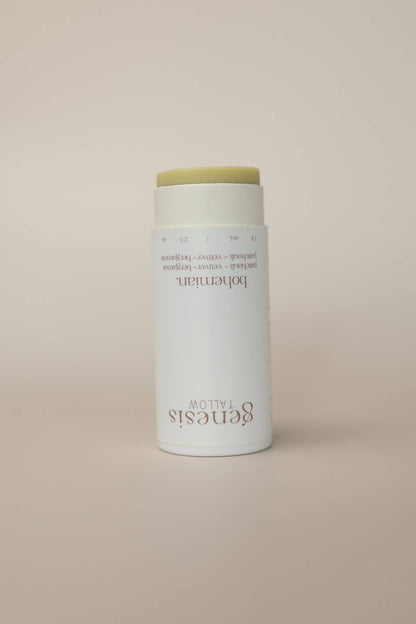Tallow Deodorant Bohemian close-up — natural plastic-free deodorant