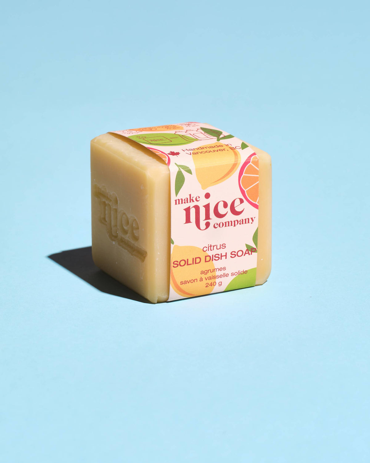 Make Nice Company Citrus Solid Dish Soap — natural citrus dish soap Canada