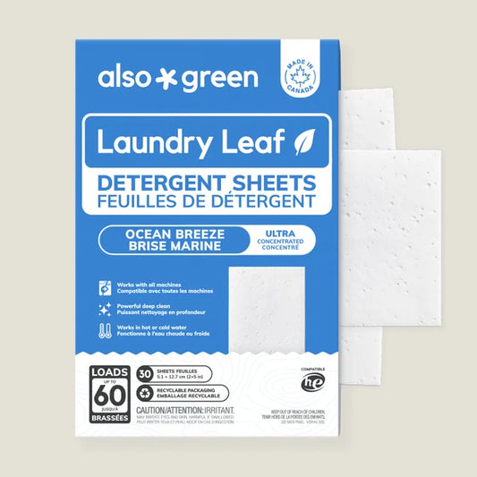 Laundry Leaf Detergent Sheets - Ocean Breeze
